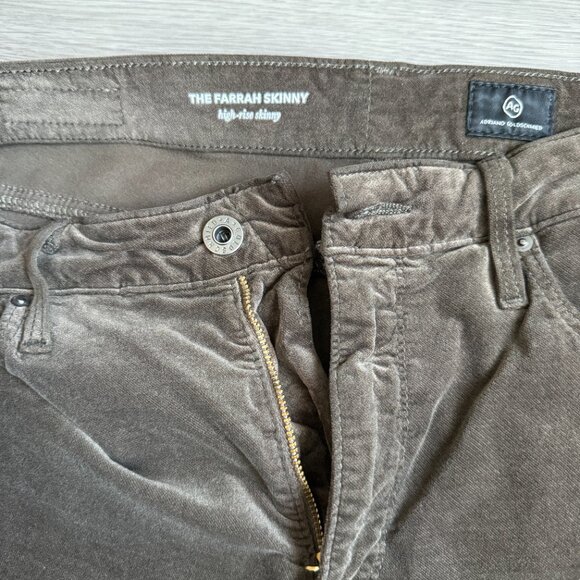 AG Adriano Goldschmeid The Farrah Skinny Velvet Pants Size 30R - Picture 4 of 10